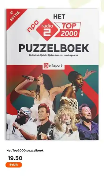The Read Shop Het Top2000 puzzelboek aanbieding