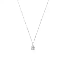 Lucardi Zilveren ketting met hanger rond zirkonia aanbieding