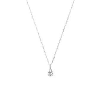 Lucardi Zilveren ketting met hanger rond zirkonia aanbieding