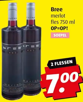 Boni Bree merlot aanbieding