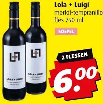 Boni Lola + Luigi merlot-tempranillo aanbieding