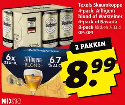 Boni Texels Skuumkoppe, Affligem blond of Warsteiner of Bavaria aanbieding