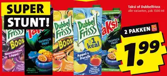 Boni Taksi of Dubbelfrisss aanbieding