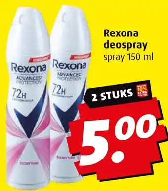 Boni Rexona deospray aanbieding