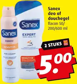 Boni Sanex deo of douchegel aanbieding
