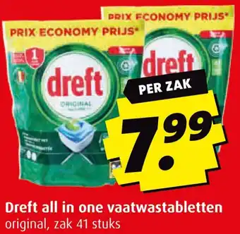 Boni Dreft all in one vaatwastabletten aanbieding