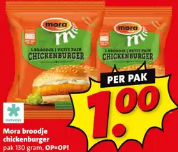 Boni Mora broodje chickenburger aanbieding