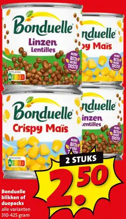 Boni Bonduelle blikken of duopacks aanbieding