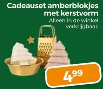Trekpleister Cadeauset amberblokjes met kerstvorm aanbieding