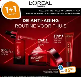 Trekpleister Keuze uit het hele assortiment van l'oréal paris gezichtsverzorging en reiniging. aanbieding