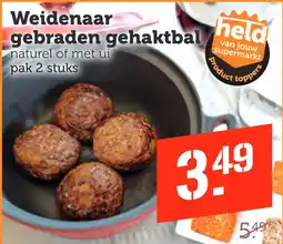 Coop Weidenaar gebraden gehaktbal aanbieding
