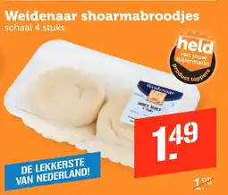 Coop Weidenaar shoarmabroodjes aanbieding
