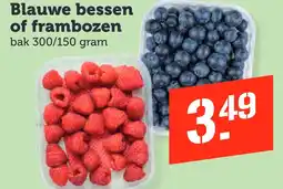 Coop Blauwe bessen of frambozen aanbieding