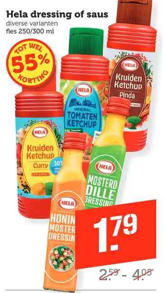 Coop Hela dressing of saus aanbieding