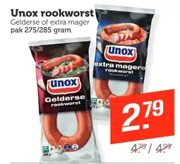 Coop Unox rookworst aanbieding