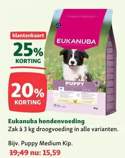 Maxi Zoo Eukanuba hondenvoeding aanbieding