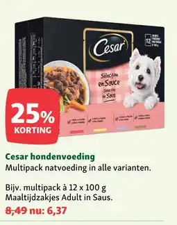 Maxi Zoo Cesar hondenvoeding aanbieding