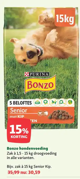 Maxi Zoo Bonzo hondenvoeding aanbieding