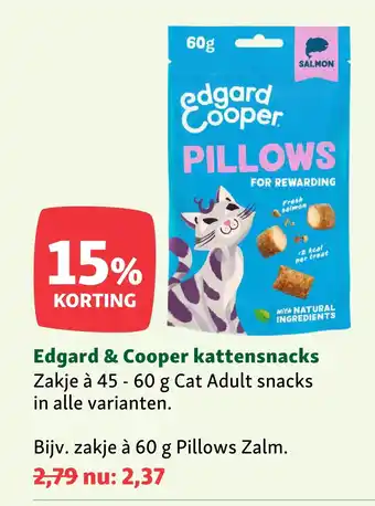 Maxi Zoo Edgard & Cooper kattensnacks aanbieding