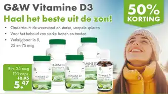 Gezond & Wel G&W Vitamine D3 aanbieding