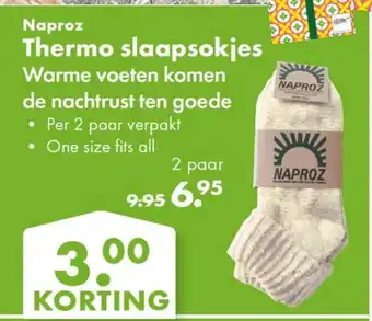 Gezond & Wel Naproz Thermo slaapsokjes aanbieding