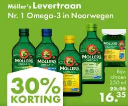 Gezond & Wel Möller's Levertraan Nr. 1 Omega-3 in Noorwegen aanbieding