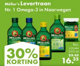 Gezond & Wel Möller's Levertraan Nr. 1 Omega-3 in Noorwegen aanbieding