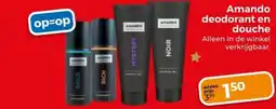 Trekpleister Amando deodorant en douche aanbieding