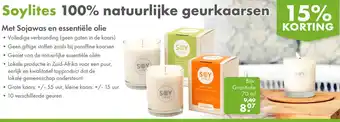 Gezond & Wel Soylites 100% natuurliike geurkaarsen aanbieding