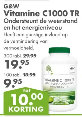 Gezond & Wel G&W Vitamine C1000 TR aanbieding
