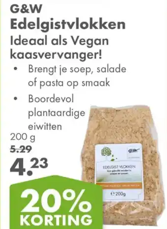 Gezond & Wel G&W Edelgistvlokken aanbieding