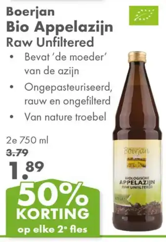Gezond & Wel Boerjan Bio Appelazijn aanbieding