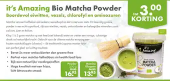 Gezond & Wel it's Amazing Bio Matcha Powder aanbieding