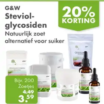 Gezond & Wel G&W Steviol- glycosiden aanbieding
