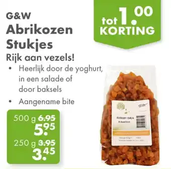 Gezond & Wel G&W Abrikozen Stukjes aanbieding
