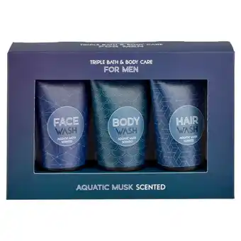 Kruidvat Triple Bath & Body Care For Men Geschenkset aanbieding