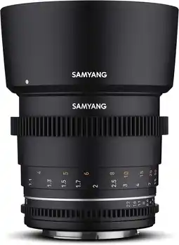 Amazon Samyang - VDSLR 85mm T1.5 MK2 - Sony E - Teleobjectief - Opzetlens - Prime aanbieding