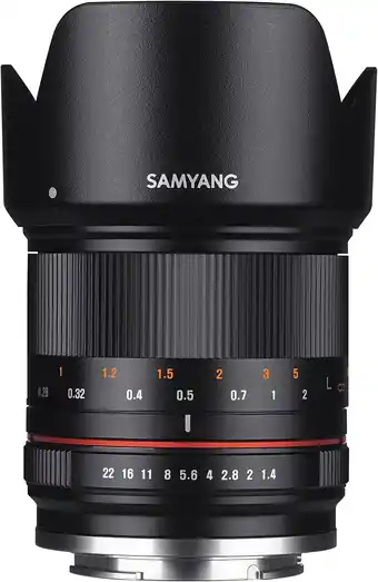 Amazon SAMYANG 1223110101 lens 21 mm F1.4, Fuji X, zwart aanbieding