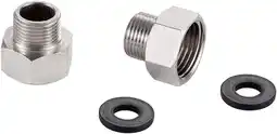 Amazon Ibergrif M3/8-M1/2 UK Compressieadapters Connector van 3/8 Inch tot 1/2 Inch, Metaal, Chroom, Zilver aanbieding