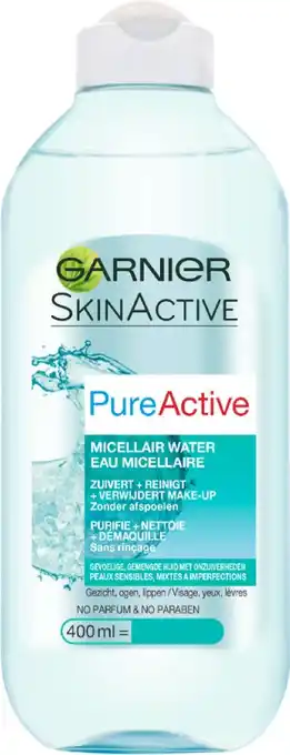 Bol.com Garnier PureActive Micellair Water - 400 ml - Gevoelige en gemengde huid aanbieding