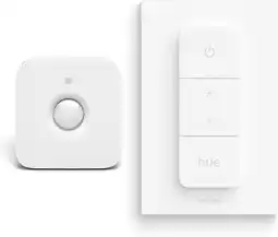 Amazon Philips Hue Combipack - Hue Bewegingssensor voor Binnen en Dimmer Switch - Eenvoudige Installatie aanbieding