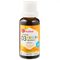 Kruidvat Kruidvat Kids 0+ Vitamine D3 Druppels op Oliebasis aanbieding