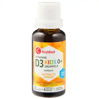 Kruidvat Kruidvat Kids 0+ Vitamine D3 Druppels op Oliebasis aanbieding
