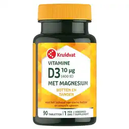 Kruidvat Kruidvat Vitamine D3 met Magnesium Tabletten aanbieding