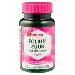 Kruidvat Kruidvat Foliumzuur met Vitamine D3 Tabletten aanbieding