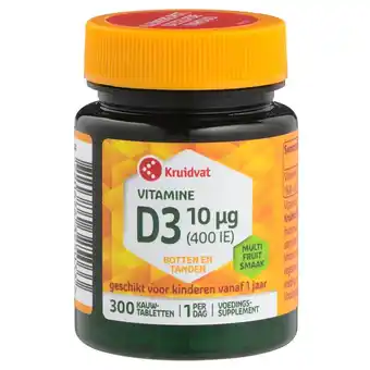 Kruidvat Kruidvat Vitamine D3 10 Mcg Tabletten aanbieding