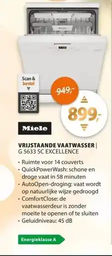 Expert Miele G 5633 SC MER BW230 1,9 Excellence aanbieding