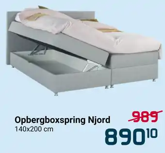 Beddenreus Opbergboxspring Njord 140x200cm aanbieding