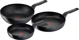 Coolblue Tefal Hard Titanium Pro Koekenpannenset 24 + 28 cm + Wokpan aanbieding
