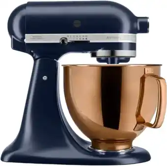 Coolblue KitchenAid Artisan Mixer 5KSM125EIB Blauw + Design Mengkom Koper aanbieding